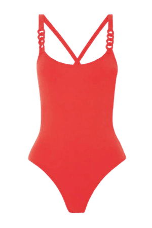 Gourmette Chainette Swimsuit - Red