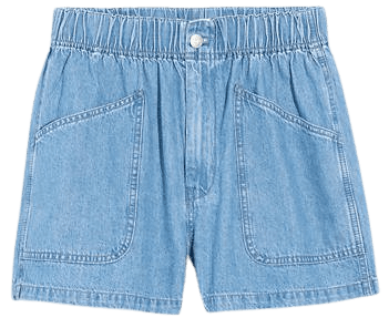 Denim Pull-On Utility Shorts in Grandfield Wash