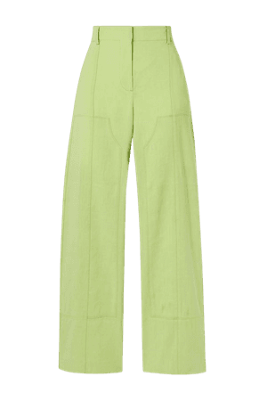 Chartreuse Estero hemp-blend straight-leg pants | Jacquemus | NET-A-PORTER