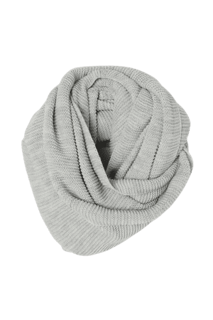 Knit Tube Scarf - Gray