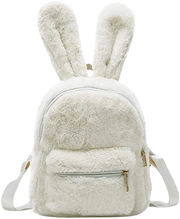 Amazon.com: Bunny Backpack, Fur Mini Backpacks for Girls Plush Rabbit Ear Satchel Fuzzy Bunny Purse Handbags White) : Clothing, Shoes & Jewelry