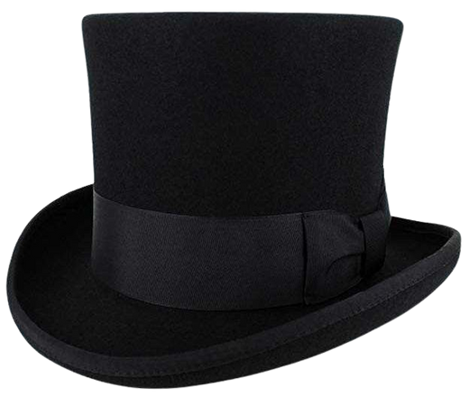 Belfry Top Hat Theater Quality 100% Wool in Black Grey Or Pearl at Amazon Men’s Clothing store:
