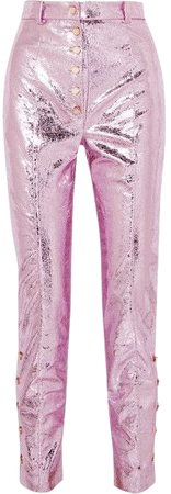 metalic pink pants
