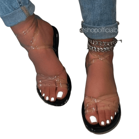 Clear sandals