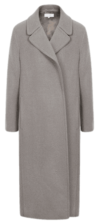 Kaia Mink Zip Detail Wool Blend Coat – REISS