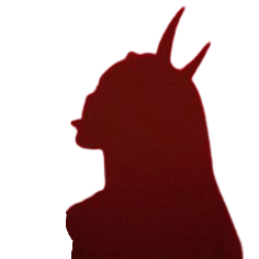 girl with devil horns shadow