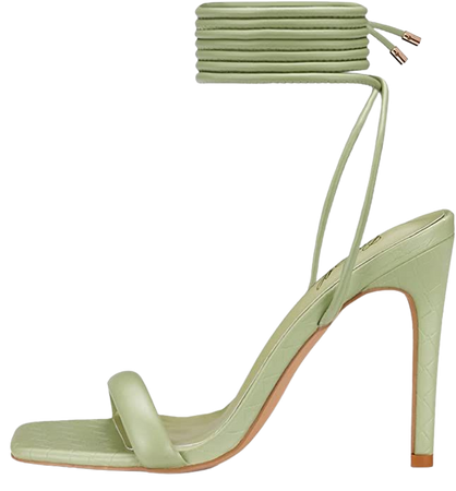 Amazon.com: GENSHUO Strappy Lace up Stilletos High Heel Sandals Women Open Square toe Tie up Heels Sexy Wedding Dressy Shoes : Everything Else