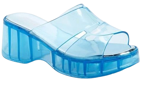 blue jelly sandals