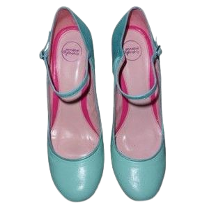 mint green blue pink Mary Jane shoes