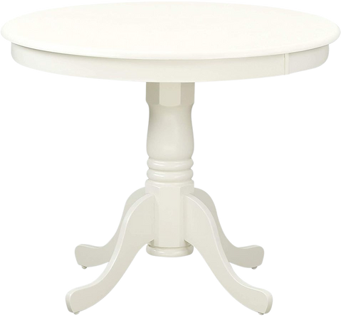Amazon.com: East West Furniture ANT-LWH-TP Amazing Dinner Table - Linen White Table Top Surface and Linen White Finish legs Solid Wood Frame Dining Table : Everything Else