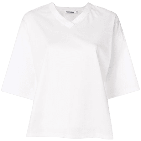 Jil Sander Loose V-neck T-shirt - Farfetch