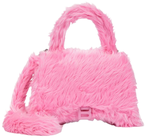 pink fur bag