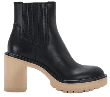 CASTER H2O BOOTIES IN BLACK LEATHER – Dolce Vita