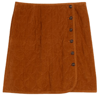 Curvy Corduroy Quilted Mini Skirt