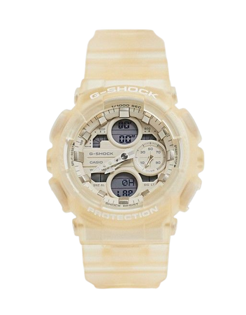Casio G Shock resin bracelet watch in cream GMA-S140NC | ASOS