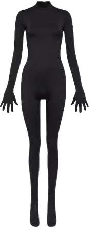 Jersey Full Body Jumpsuit in Black - Vetements | Mytheresa