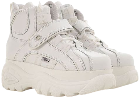 chunky platform white sneakers