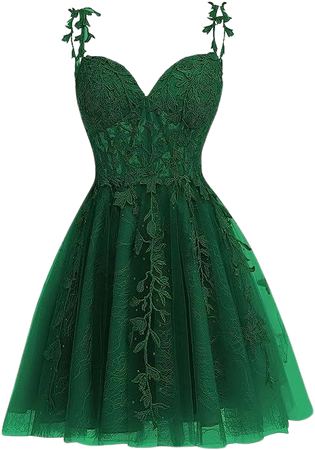 long dark green dress
