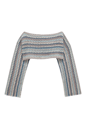 Striped crochet arm warmers - pull&bear