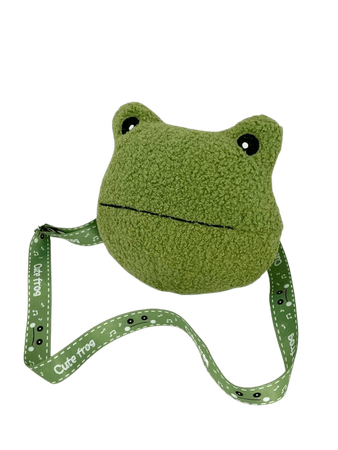 Girls Frog Design Fluffy Novelty Bag | SHEIN USA