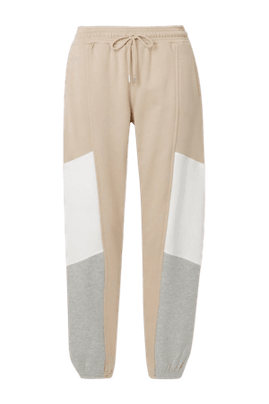 Beige Pantalon de survêtement en jersey de coton biologique | Ninety Percent | NET-A-PORTER