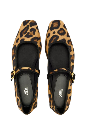 ANIMAL PRINT BALLET FLATS - Leopard | ZARA United States
