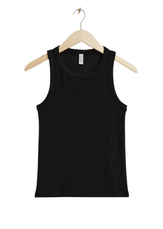 Fitted Jersey Tank Top - Black - Tanktops & Camisoles - & Other Stories US