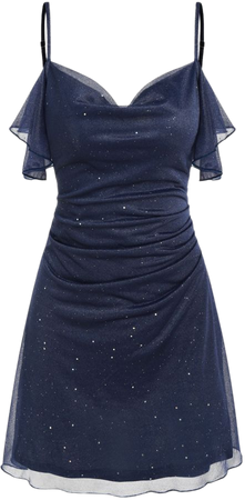 Sequin Ruched Mini Dress - Cider