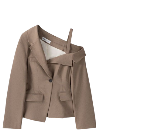 Asymmetric blazer with strap - New - Women | Bershka