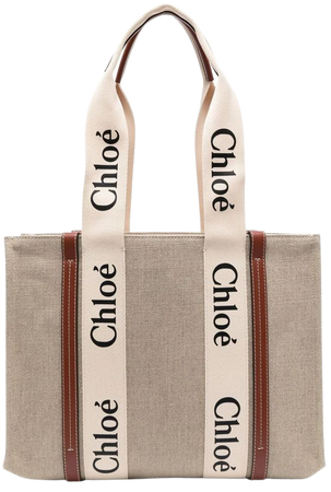 Chloé Medium Woody Logo Tote Bag - Farfetch