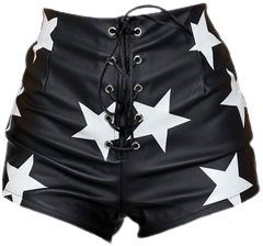 black and white star shorts png