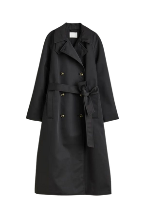 Double-breasted Trench Coat - Black - Ladies | H&M CA