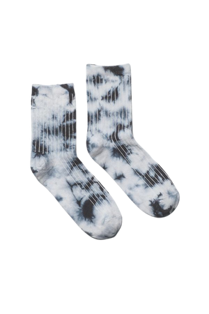 Bella Short Tie-dye Socks - Black & white - Weekday WW