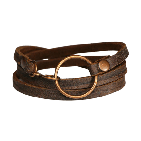 Leather Wrap Bracelet Triple Wrap Soft Dark Brown Leather | Etsy