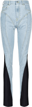 Mugler - Spiral high-rise slim jeans