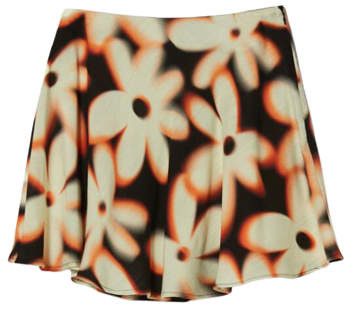 Rustic fabric floral print mini skirt - Skirts - Woman | Bershka