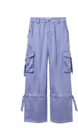 Garda Satin Trousers - Lilac - Weekday WW