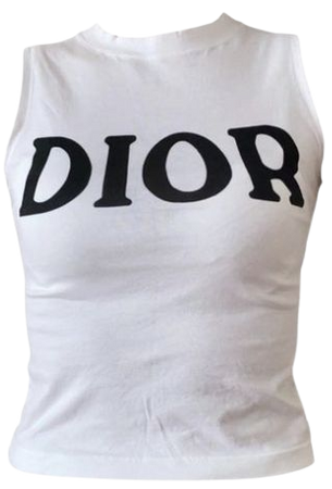 dior white tank top