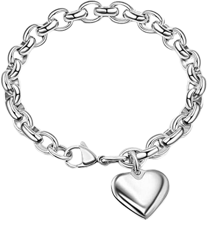 Amazon.com: NINE WEST Women's Silvertone Crystal Pave Heart Stretch Bracelet: Clothing, Shoes & Jewelry
