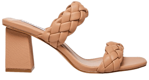 BANKS Tan Braided Square Toe Heel | Women's Heels – Steve Madden