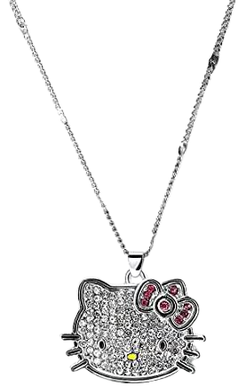Amazon.com: Rhinestone KT Cat Pendant Necklace Y2k Gyaru Kawaii Cute Gothic Punk Chain Choker for Women Eboys Egirls: Clothing, Shoes & Jewelry