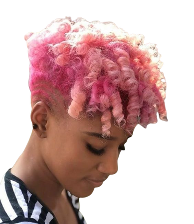 Short Natural Pink hair 2