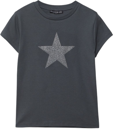 Rhinestone star T-shirt - Women's See all | Stradivarius United States