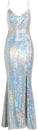 Jump Apparel Iridescent Flip Sequin Mermaid Gown | Nordstrom