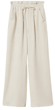 Bambula cotton trousers - Women | Mango USA