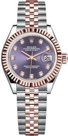 Rolex Lady-Datejust Watch: Everose Rolesor - combination of Oystersteel and 18 ct Everose gold - M279171-0015