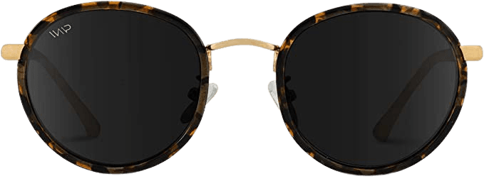 Amazon.com: WearMe Pro - Round Metal Frame Sunglasses for Women (White Tortoise Frame/Black Lens) : Clothing, Shoes & Jewelry