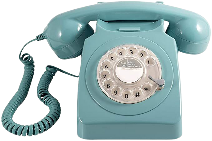 Amazon.com : GPO 746 Rotary 1970s-style Retro Landline Phone - Curly Cord, Authentic Bell Ring : Office Products