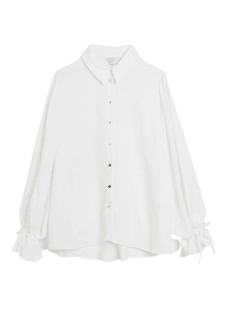 White tie sleeve shirt | River Island