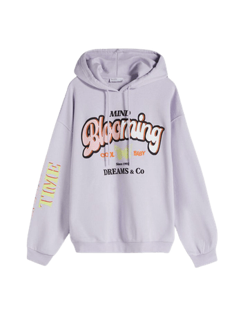 Printed hoodie - Sweatshirts and hoodies - Woman | Bershka